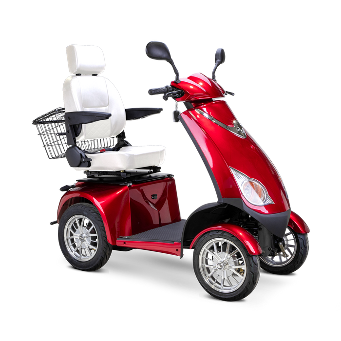 Bespoke Platinum Mobility Scooter Heavy Duty 4-Wheel Mobility Scooters Bespoke Mobility Red White Chrome