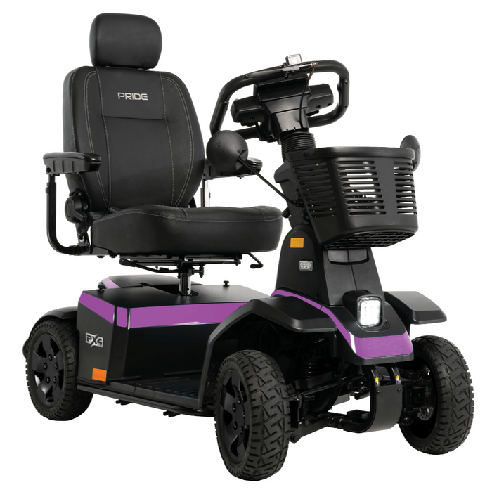 Pride PX4 Full Size 4-Wheel Mobility Scooter Mobility Scooters Pride Mobility Dark Violet High Back Captain Seat - 18" x 18-20" ($0) 