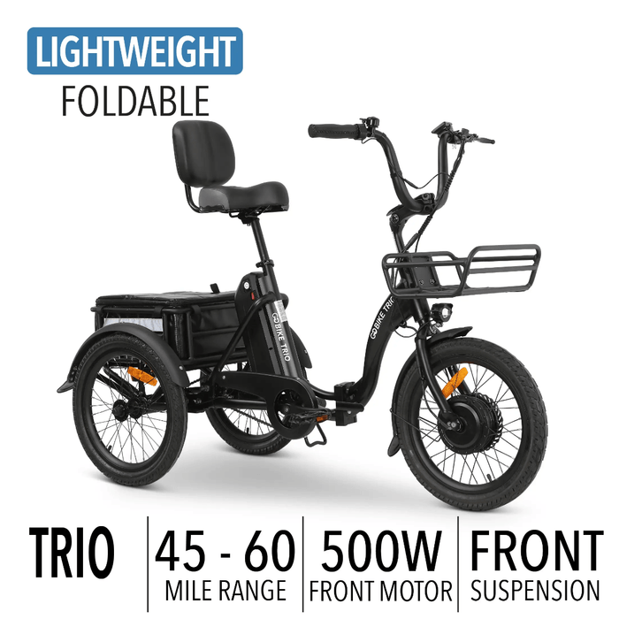 GOBike TRIO Crossover Lightweight Foldable Electric Tricycle Electric Tricycle ComfyGo   