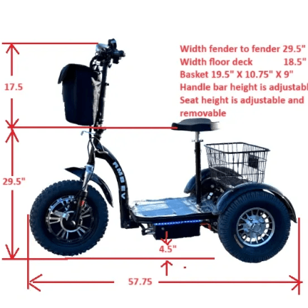 RMB Kodiak II AWD All Wheel Drive 3-Wheel Scooter Mobility Scooters RMB Electric Vehicles   