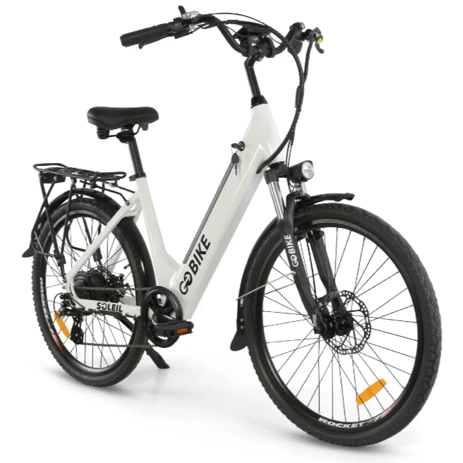 GOBike SOLEIL Electric City Bike Electric Bicycles ComfyGo White  