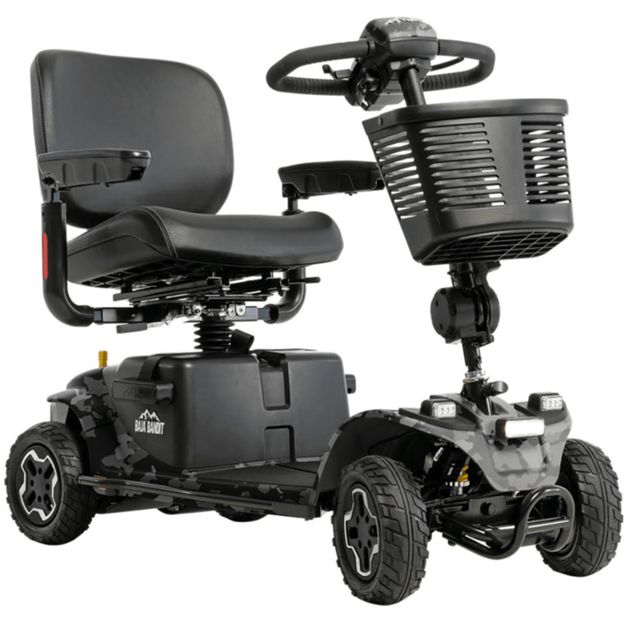 Pride Baja Bandit 4-Wheel Mobility Scooter Mobility Scooters Pride Mobility Black Camo Standard 20 AH Battery - 14.5 mile range ($0) Standard 18" W X 17" D ($0)