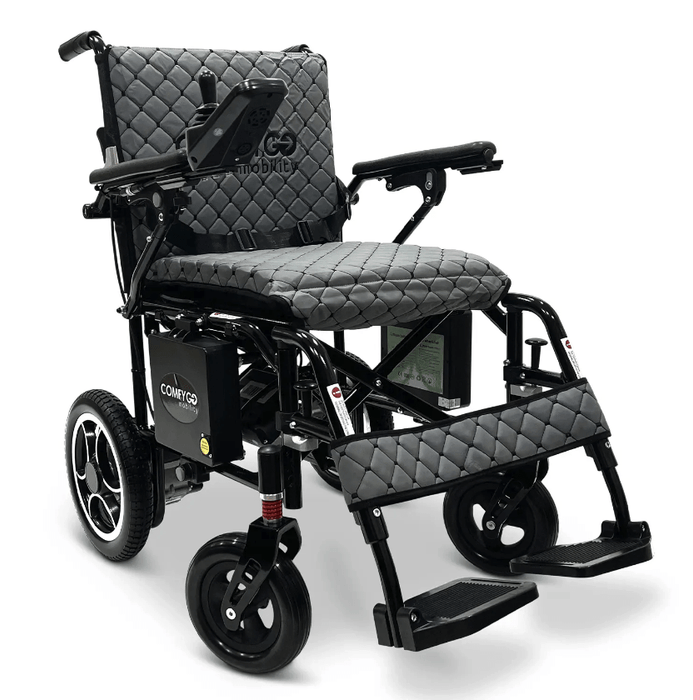 ComfyGo X-7 Super Lightweight Folding Electric Wheelchair Wheelchairs ComfyGo Black Gray (+$100) 