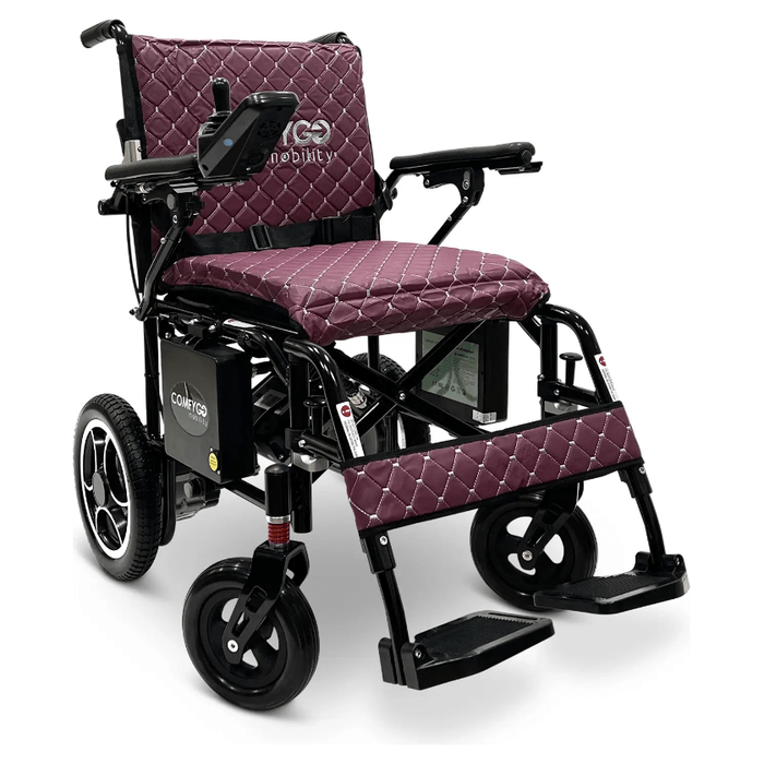 ComfyGo X-7 Super Lightweight Folding Electric Wheelchair Wheelchairs ComfyGo Black Purple (+$100) 