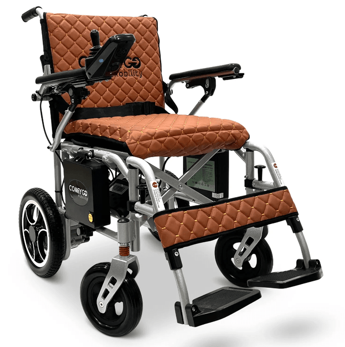 ComfyGo X-7 Super Lightweight Folding Electric Wheelchair Wheelchairs ComfyGo Silver Taba (+$100) 