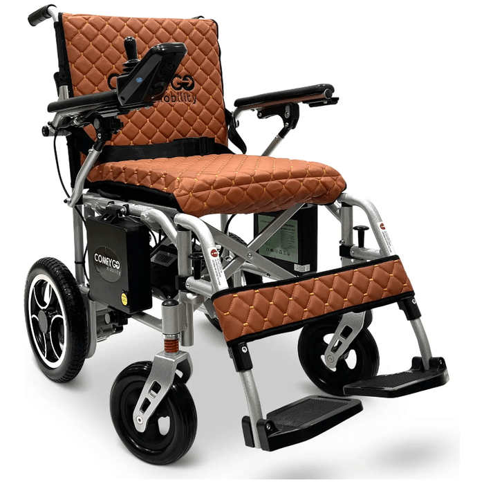 ComfyGo X-7 Super Lightweight Folding Electric Wheelchair Wheelchairs ComfyGo Silver Taba (+$100) 