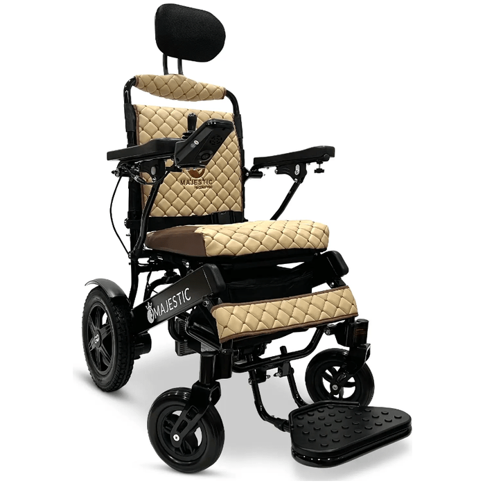 ComfyGo Majestic IQ-9000 Long Range Folding Electric Wheelchair With Optional Auto-Recline Wheelchairs ComfyGo Black Coffee (+$100) 