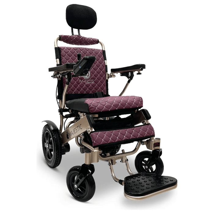 ComfyGo Majestic IQ-9000 Long Range Folding Electric Wheelchair With Optional Auto-Recline Wheelchairs ComfyGo Bronze Purple (+$100) 