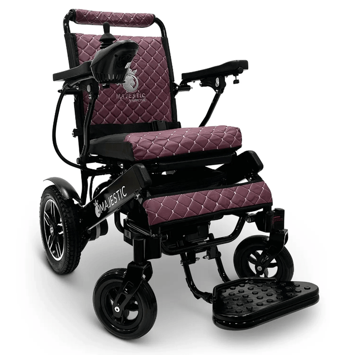 ComfyGo Majestic IQ-8000 Remote Controlled Folding Lightweight Electric Wheelchair Wheelchairs ComfyGo Black Purple (+$100) 