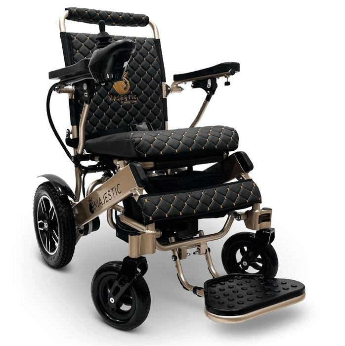 ComfyGo Majestic IQ-8000 Remote Controlled Folding Lightweight Electric Wheelchair Wheelchairs ComfyGo Bronze Black (+$100) 