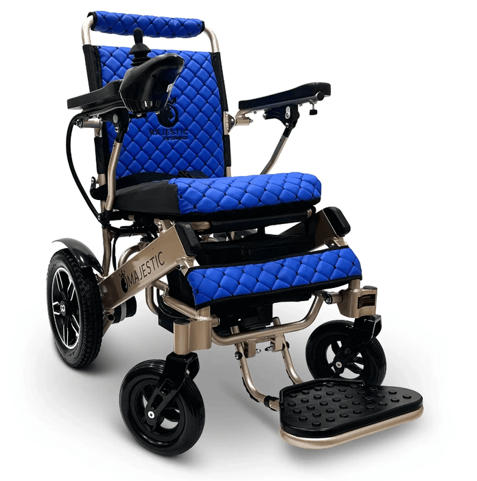 ComfyGo Majestic IQ-8000 Remote Controlled Folding Lightweight Electric Wheelchair Wheelchairs ComfyGo Bronze Blue (+$100) 