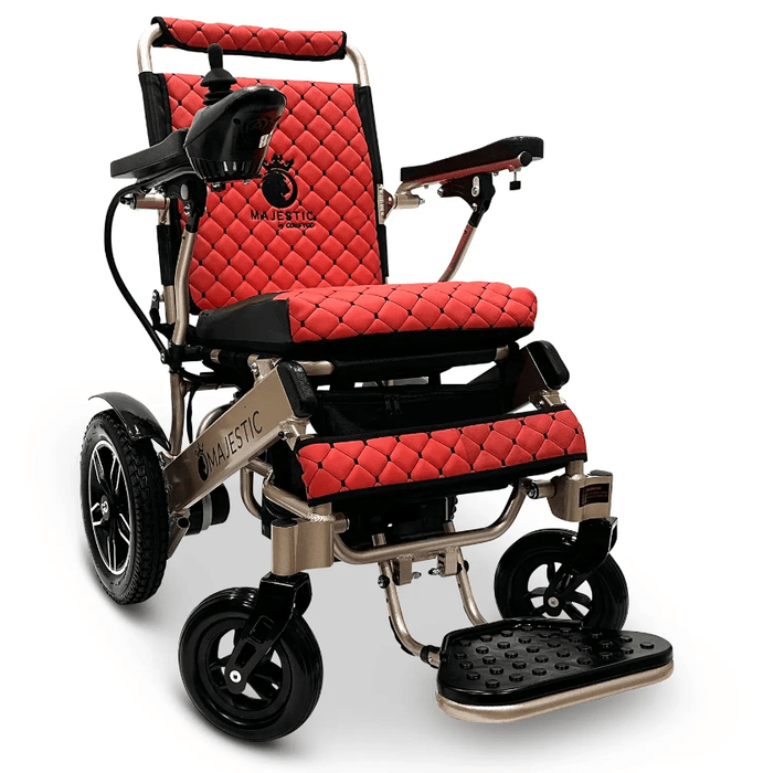 ComfyGo Majestic IQ-8000 Remote Controlled Folding Lightweight Electric Wheelchair Wheelchairs ComfyGo Bronze Red (+$100) 