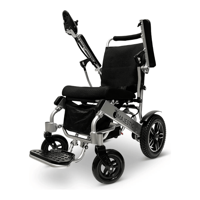 ComfyGo Majestic IQ-8000 Remote Controlled Folding Lightweight Electric Wheelchair Wheelchairs ComfyGo Silver Standard 