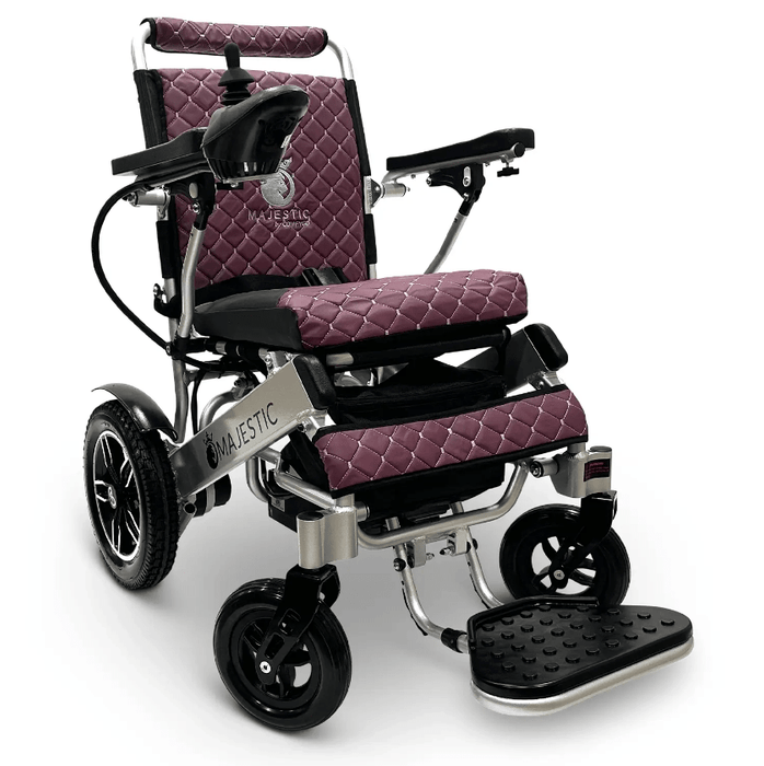 ComfyGo Majestic IQ-8000 Remote Controlled Folding Lightweight Electric Wheelchair Wheelchairs ComfyGo Silver Purple (+$100) 