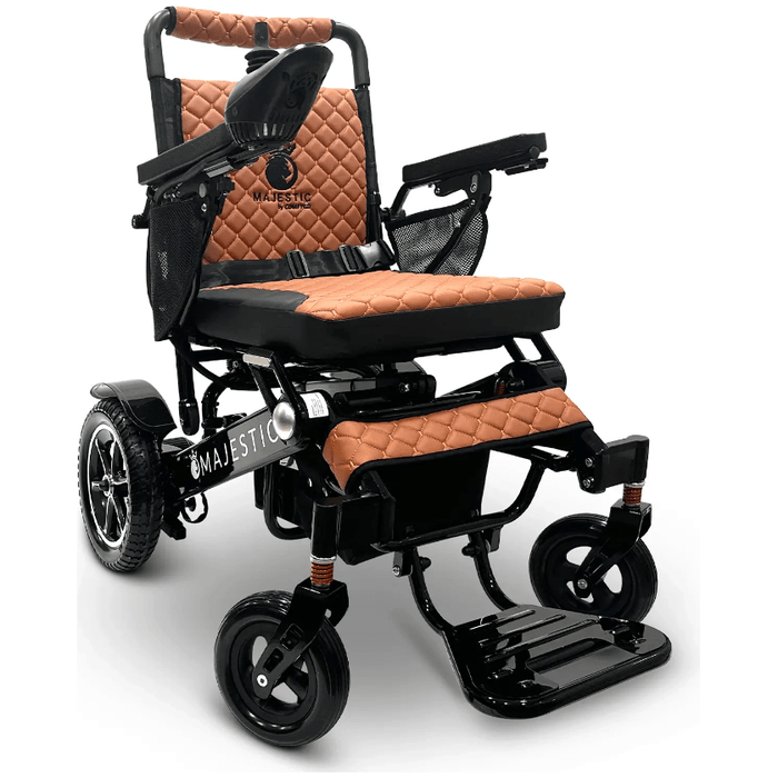 ComfyGo Majestic IQ-7000 Remote Controlled Electric Wheelchair With Optional Auto Fold Wheelchairs ComfyGo Black Taba (+$100) 