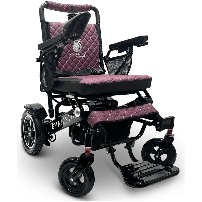 ComfyGo Majestic IQ-7000 Remote Controlled Electric Wheelchair With Optional Auto Fold Wheelchairs ComfyGo Black Purple (+$100) 