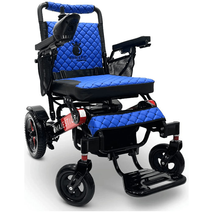 ComfyGo Majestic IQ-7000 Remote Controlled Electric Wheelchair With Optional Auto Fold Wheelchairs ComfyGo Black & Red Blue (+$100) 