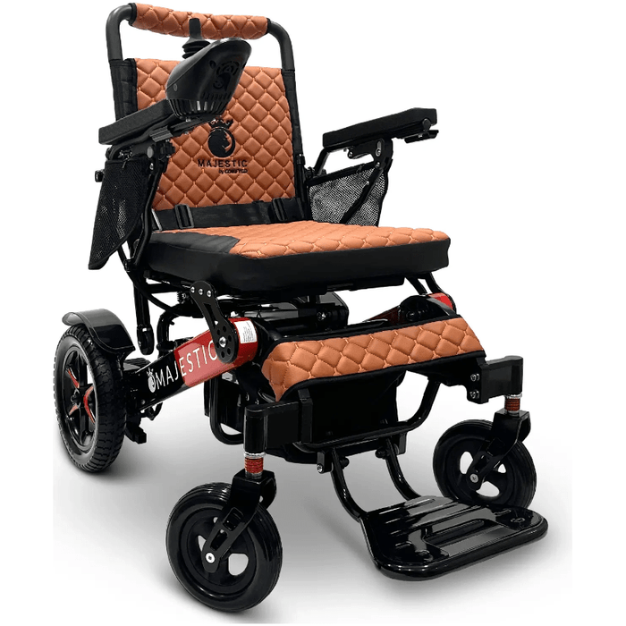 ComfyGo Majestic IQ-7000 Remote Controlled Electric Wheelchair With Optional Auto Fold Wheelchairs ComfyGo Black & Red Taba (+$100) 