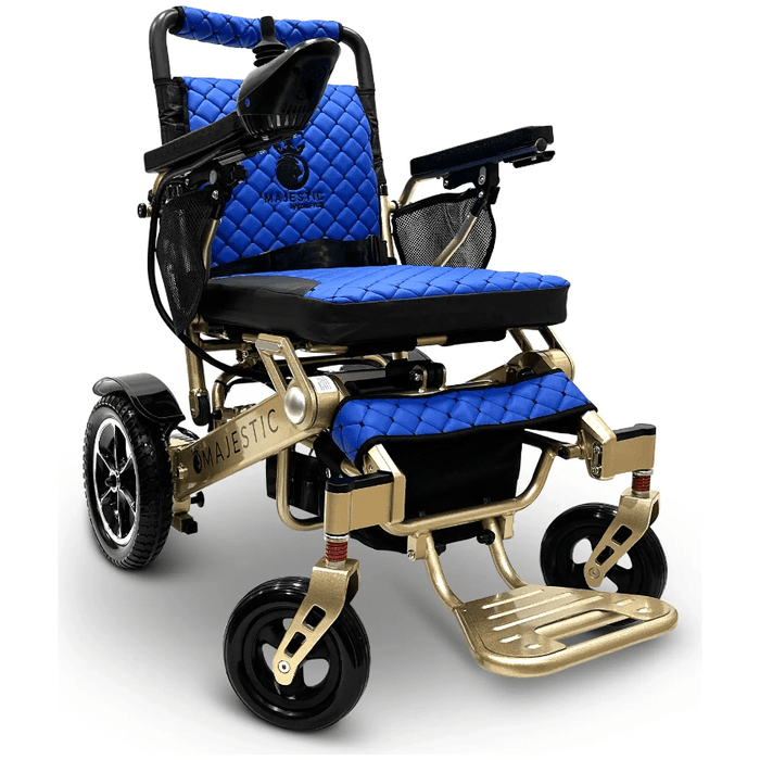 ComfyGo Majestic IQ-7000 Remote Controlled Electric Wheelchair With Optional Auto Fold Wheelchairs ComfyGo Bronze Blue (+$100) 