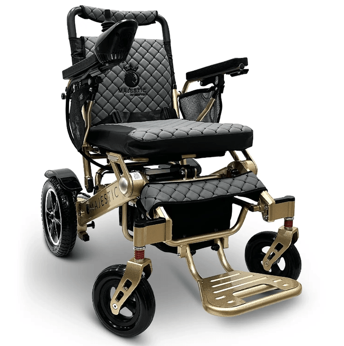 ComfyGo Majestic IQ-7000 Remote Controlled Electric Wheelchair With Optional Auto Fold Wheelchairs ComfyGo Bronze Gray (+$100) 