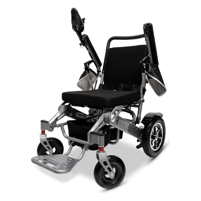 ComfyGo Majestic IQ-7000 Remote Controlled Electric Wheelchair With Optional Auto Fold Wheelchairs ComfyGo Silver Standard 