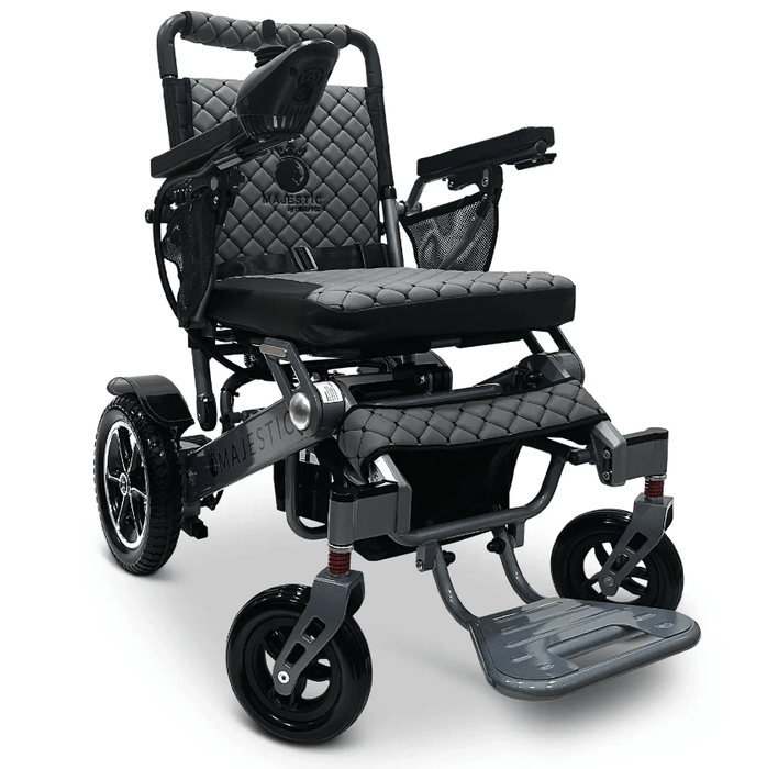 ComfyGo Majestic IQ-7000 Remote Controlled Electric Wheelchair With Optional Auto Fold Wheelchairs ComfyGo Silver Gray (+$100) 