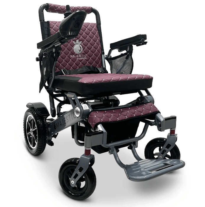 ComfyGo Majestic IQ-7000 Remote Controlled Electric Wheelchair With Optional Auto Fold Wheelchairs ComfyGo Silver Purple (+$100) 