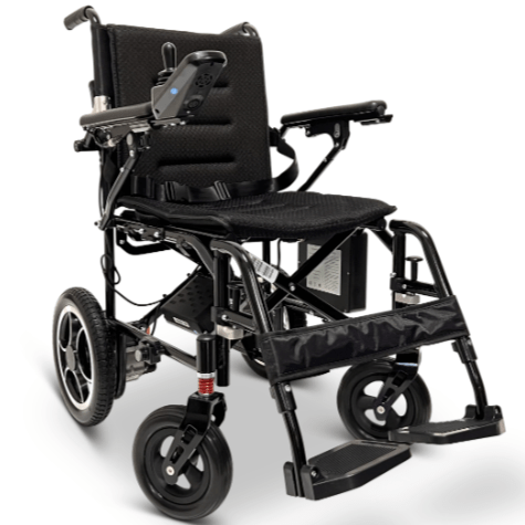 ComfyGo X-7 Super Lightweight Folding Electric Wheelchair Wheelchairs ComfyGo Black Standard ($0) 