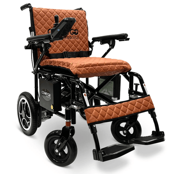 ComfyGo X-7 Super Lightweight Folding Electric Wheelchair Wheelchairs ComfyGo Black Taba (+$100) 