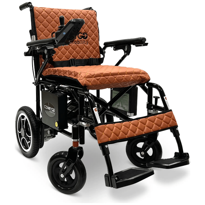 ComfyGo X-7 Super Lightweight Folding Electric Wheelchair Wheelchairs ComfyGo Black Taba (+$100) 