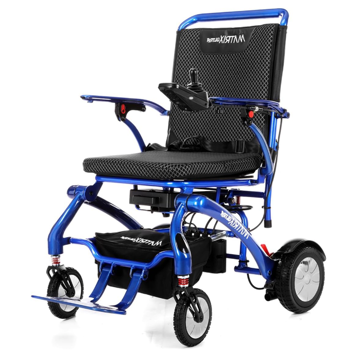 Matrix Ultra Carbon Fiber Power Wheelchair Wheelchairs Discover My Mobility Blue