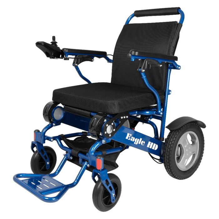 Eagle HD Portable Bariatric Power Wheelchair Wheelchairs Discover My Mobility Blue