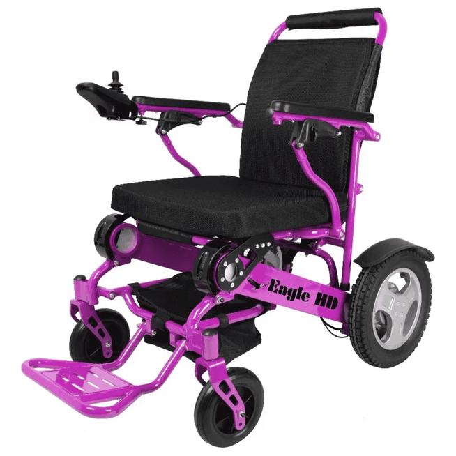 Eagle HD Portable Bariatric Power Wheelchair Wheelchairs Discover My Mobility Pink