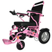 Electra 7 HD Wide Bariatric Foldable Power Chair Wheelchairs Discover My Mobility Pink